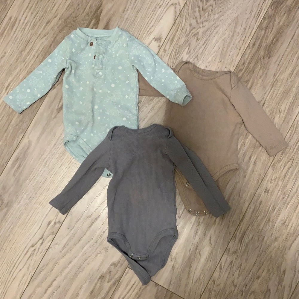 3 x baby thermal onesies 6-9 month